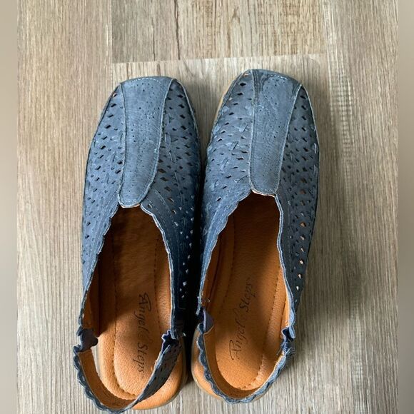 VTG Beacon Euro Flex Huaraches Sandals Leather Blue Mary Jane Size 6 6.5 - Picture 7 of 16